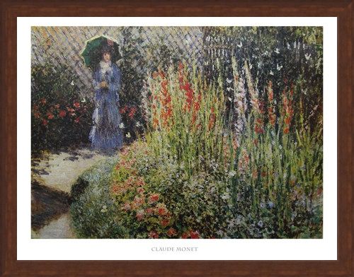 Framed Framed Gladioli - Claude Monet