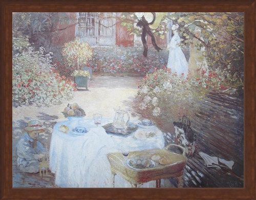 Framed Framed Lunch At Parigi - Claude Monet