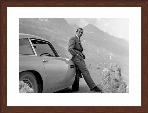 Framed Framed Bond and his Aston - Sean Connery is 007