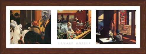 Framed Framed American Realism Triptych - Edward Hopper
