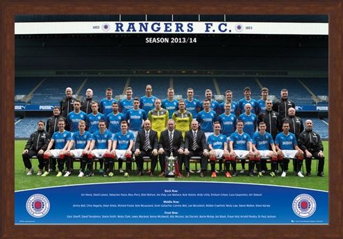 Framed Framed Team Photo 2013/14 - Rangers Football Club