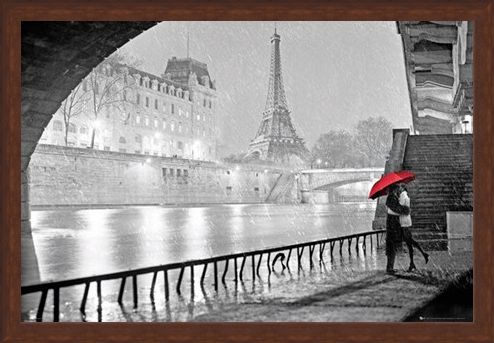 Framed Framed Parisian Kiss - Paris