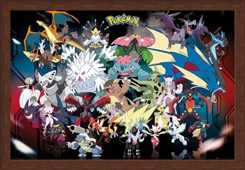 Framed Framed Mega Evolutions - Pokemon