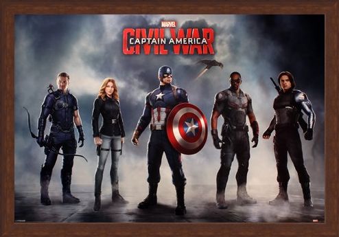 Framed Framed Team Stars and Stripes - Captain America Civil War