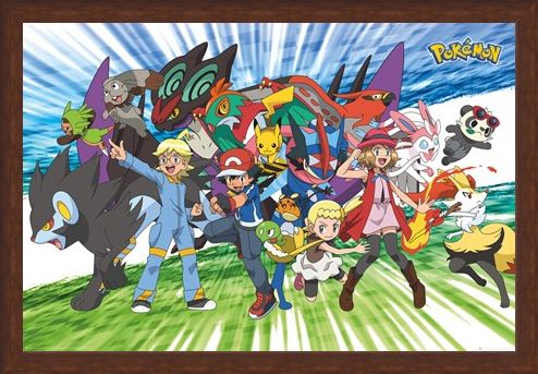 Framed Framed Travelling Party - Pokémon
