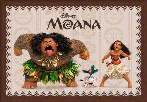 Framed Framed Moana and Maui - Moana