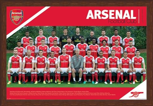 Framed Framed Team Photo 2016/2017 - Arsenal FC