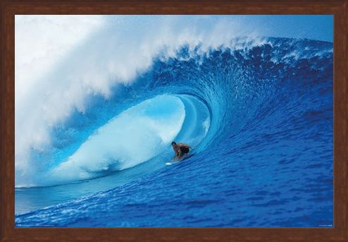 Framed Framed Riding The Wave - A Deep Blue View