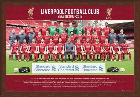 Framed Framed Photo 17-18 - Liverpool Team