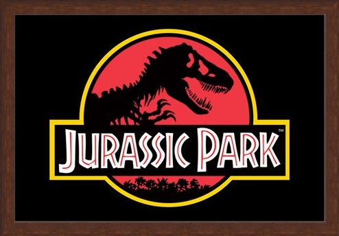 Framed Framed Movie Logo - Jurassic Park
