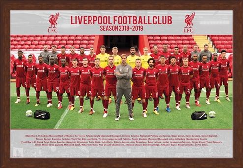 Framed Framed Team Photo 18-19 - Liverpool