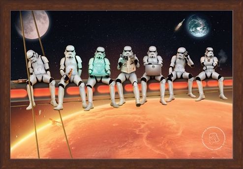 Framed Framed Stormtroopers On Girders - Lunch Break
