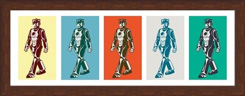 Framed Framed Pop Art Style Cybermen - Doctor Who