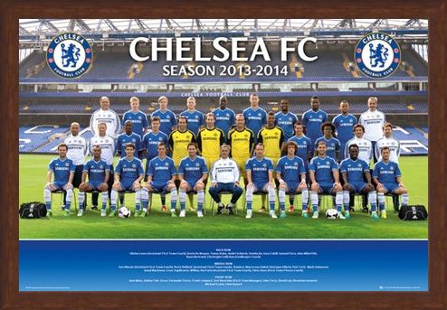 Framed Framed Team Photo 2013/14 - Chelsea Football Club