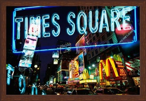 Framed Framed Neon Times Square - New York Night