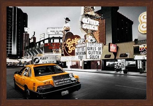 Framed Framed Glitter Gulch - Streets of Vegas
