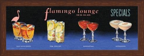 Framed Framed Flamingo Lounge - Cocktails All Around!