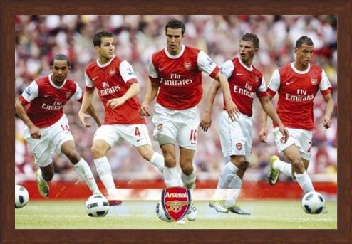 Framed Framed The Gunners Star Players - Arsenal Football Club