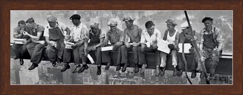 Framed Framed Men On A Girder Eating Lunch - New York City Collection