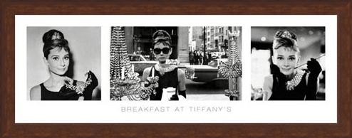 Framed Framed Breakfast At Tiffany's Tryptich - Audrey Hepburn