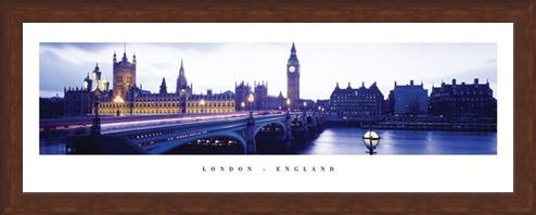 Framed Framed Dusk over Westminster - London