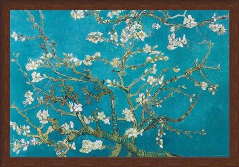Framed Framed Almond Blossom (1890) - Vincent Van Gogh