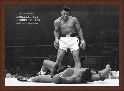 Framed Framed Muhammad Ali vs. Sonny Liston - Muhammad Ali