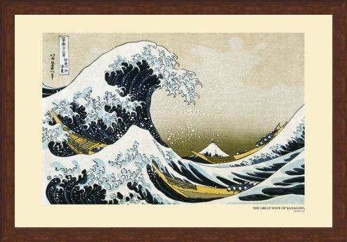 Framed Framed The Great Wave off Kanagawa, 1831-33 - Katsushika Hokusai
