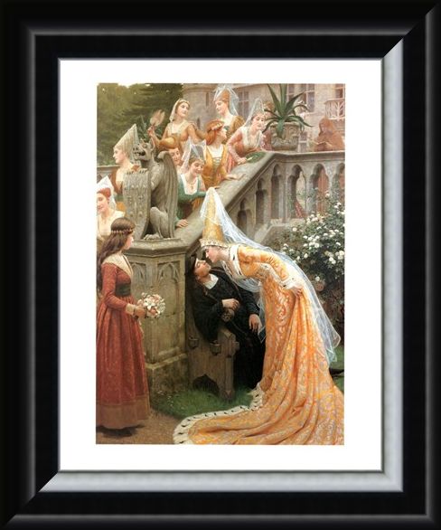 Framed Framed Alain Chartier - Edmund Blair Leighton
