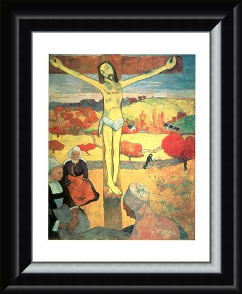 Framed Framed Yellow Christ - Paul Gauguin