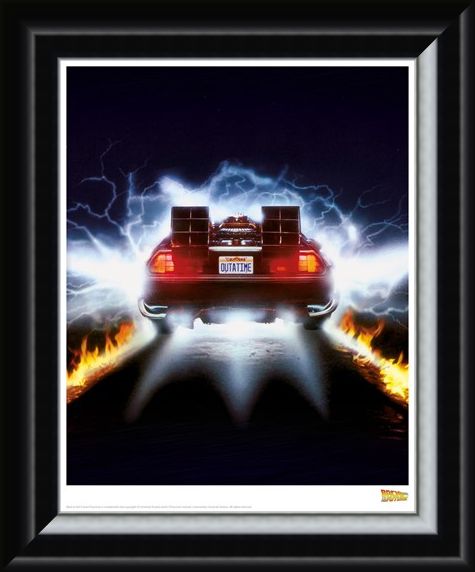 Framed Framed Delorean Fire - Back To The Future