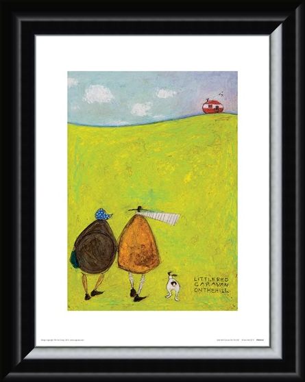 Framed Framed Little Red Caravan On The Hill - Sam Toft