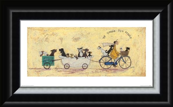 Framed Framed The Doggie Taxi Service - Sam Toft