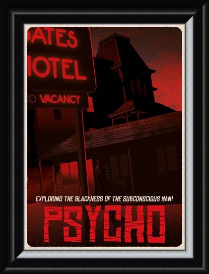 Framed Framed Alfred Hitchcock Psycho Bates Motel Limited Edition Numbered Print -
