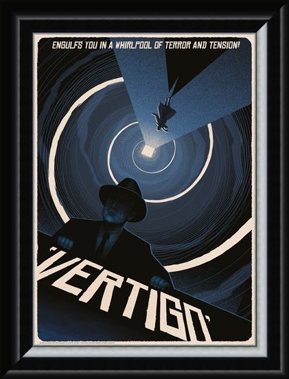 Framed Framed Vertigo - Alfred Hitchcock