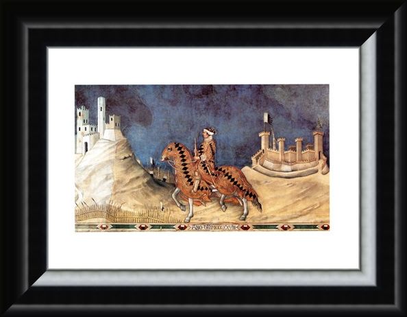 Framed Framed Guido Riccio Da Fogliano - Simone Martini
