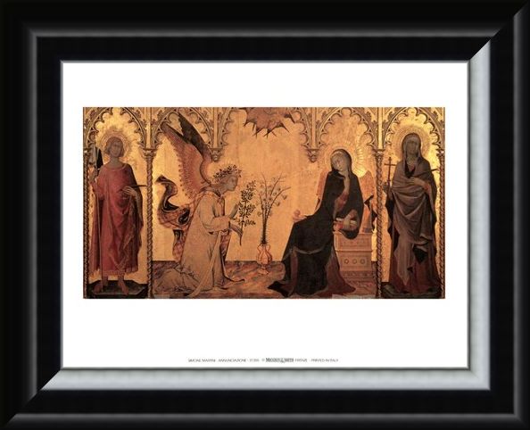 Framed Framed Annunciazione - Simone Martini