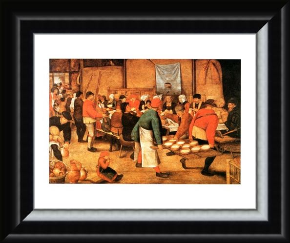 Framed Framed Pranzo Di Nozze - Pieter Bruegel Il Giovane