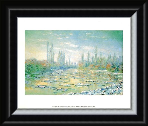 Framed Framed Floating Ice - Claude Monet
