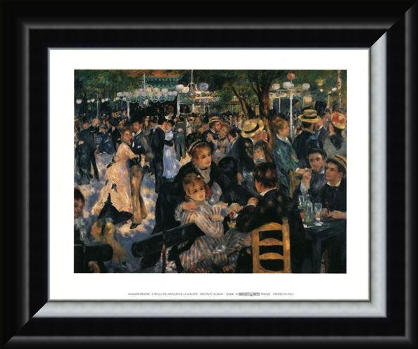 Framed Framed Il Ballo Del Moulin De La Galette - Auguste Renoir