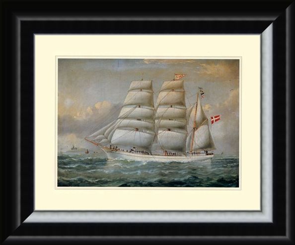 Framed Framed The Ship 'Claudia' - Antonio Jacobsen
