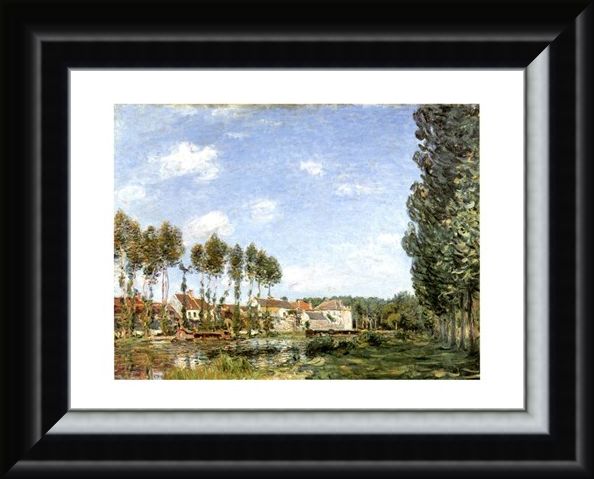 Framed Framed Moret Bords Du Loing - Alfred Sisley
