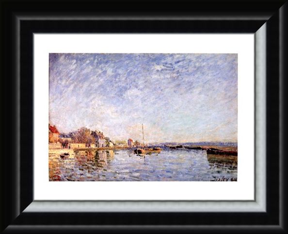 Framed Framed Canal Du Loing - Alfred Sisley