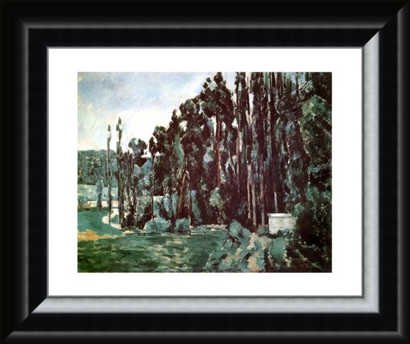 Framed Framed Poplars - Paul Cezanne
