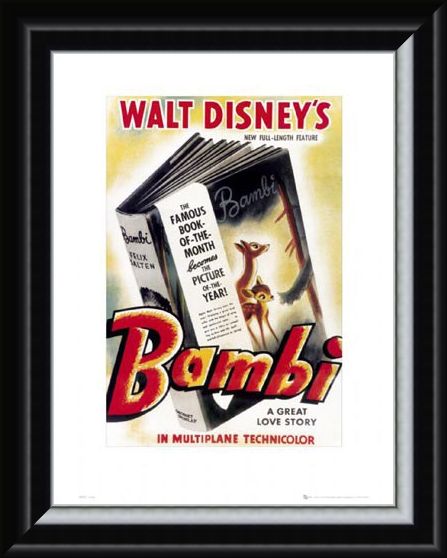 Framed Framed Bambi Original Movie Score - Walt Disney's Bambi