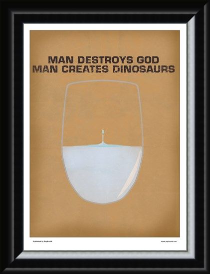 Framed Framed Minimal Movies: Jurassic Park PopArtUK - Jurassic Park