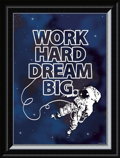 Framed Framed Work Hard - Dream Big