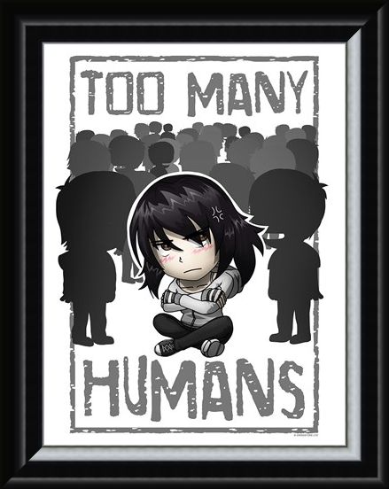 Framed Framed Too Many Humans Mini Poster -