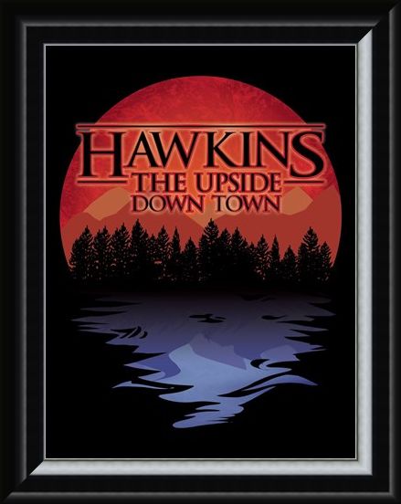 Framed Framed The Upside Down Town Mini Poster - Hawkins