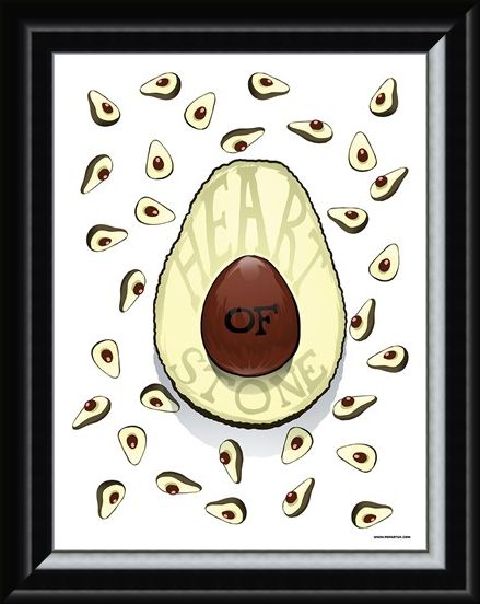 Framed Framed Heart Of Stone Mini Poster - Avocado